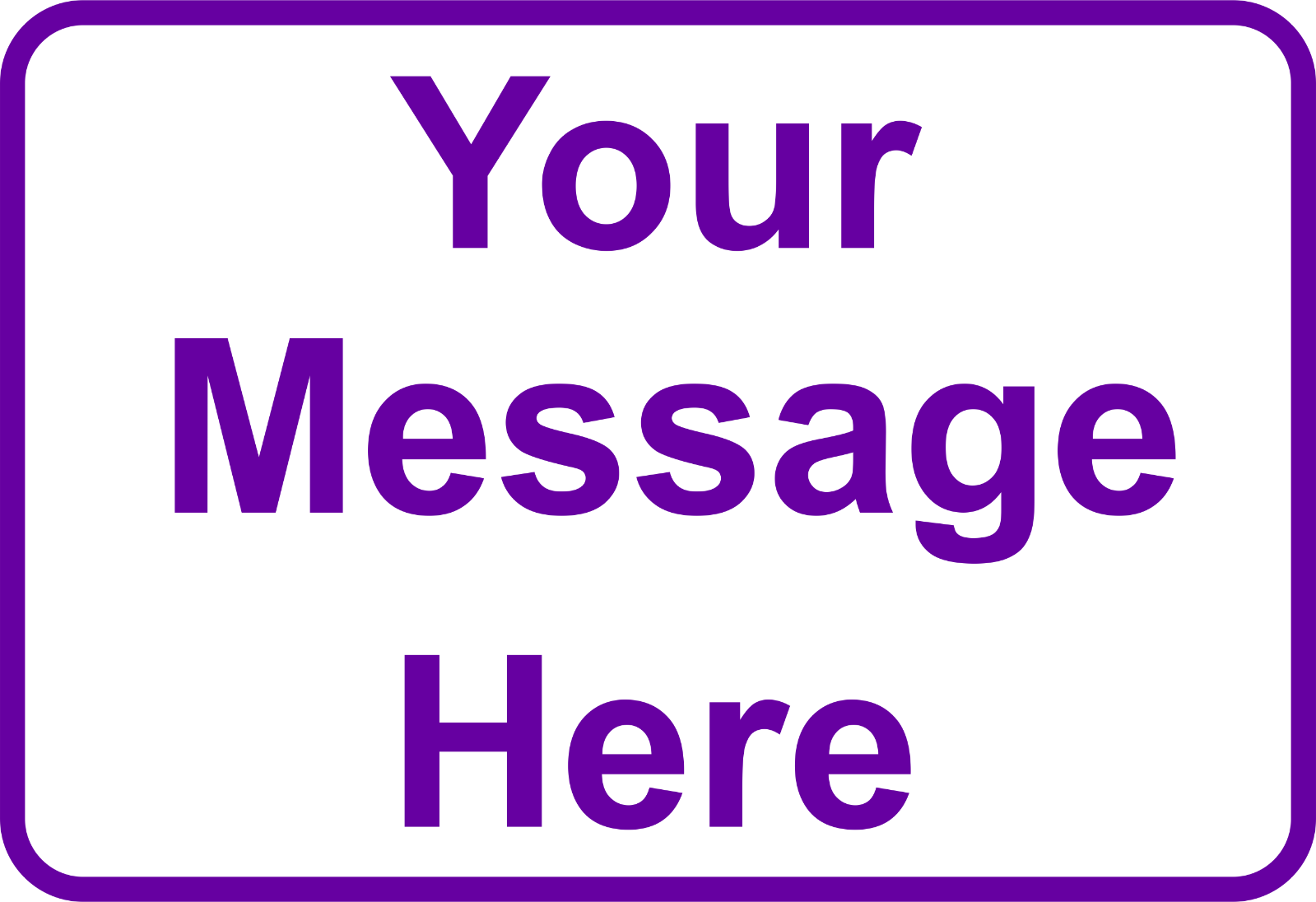 New Personalized Aluminum Metal Sign Customized With Custom Text 8" x 12" Size