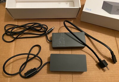 Genuine Microsoft 1661 Surface Pro Docking Station w/ Charger 1749 Power Adapter