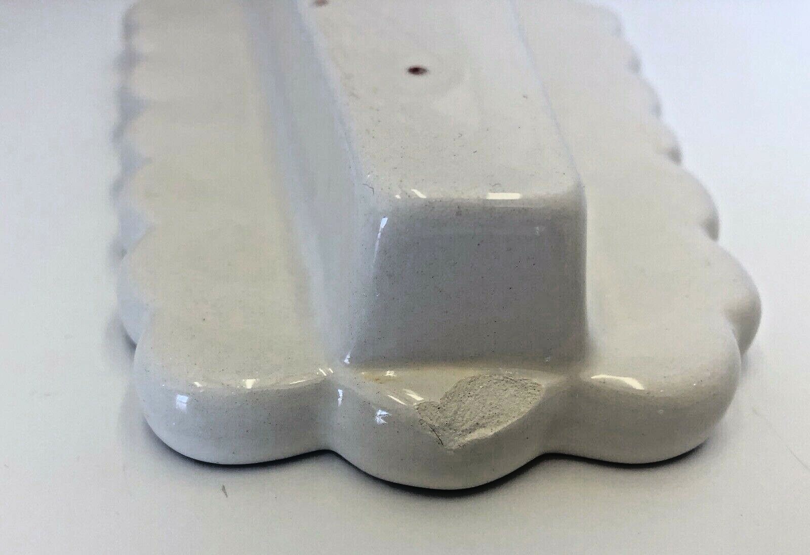 Vintage Ceramic Scissor Holder - Wall Pocket - Scissor Keeper