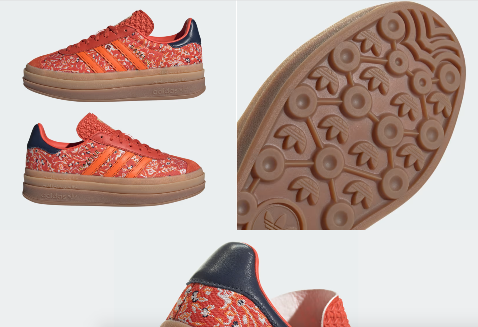 NEW ADIDAS Women's Gazelle Bold ID1425 Red Orange H06122 NEW ADIDAS Women's Gazelle Bold ID1425 Red Orange H06122