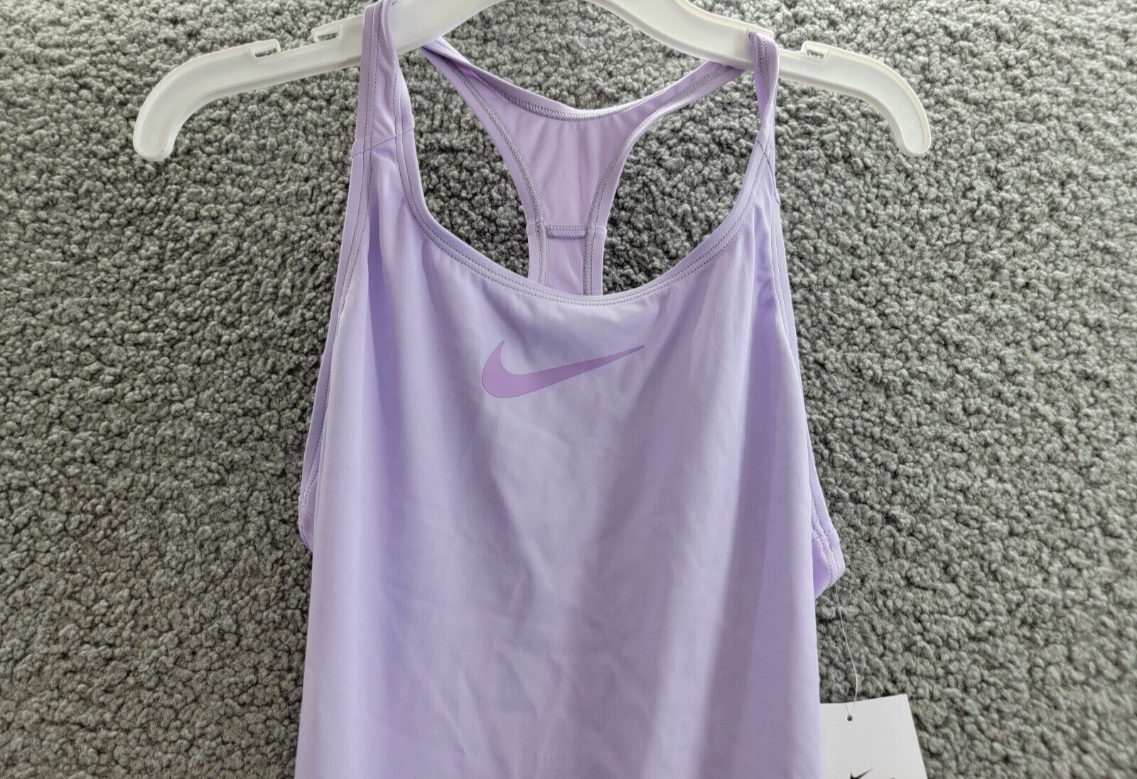Nike Essential Racerback One Piece Big Girls L Lilac Bloom Cutout Sleeveless - Picture 3 of 15