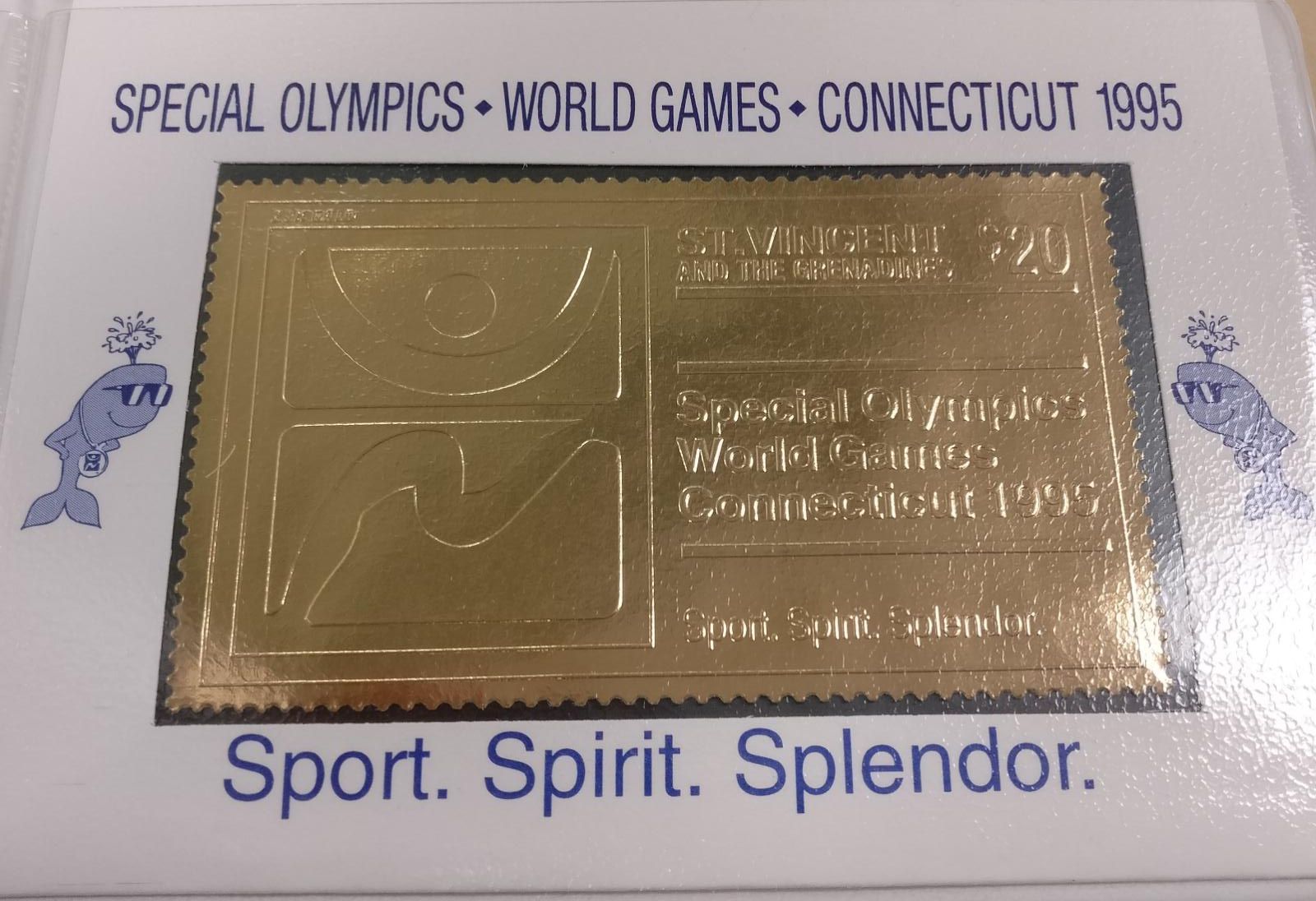 St. Vincent 1995 - Special Olympics, CT - Gold Stamp in