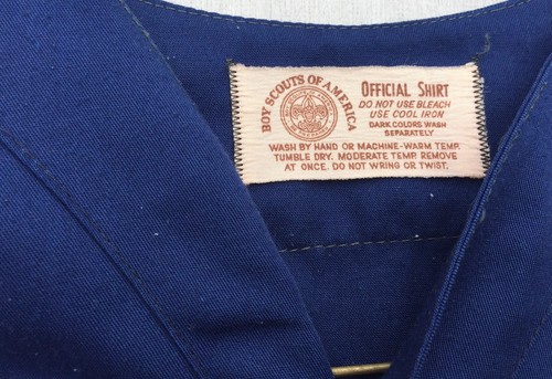 Official BOY SCOUTS of AMERICA Blue Cub Scout Uniform Vintage Long Sleeve U6