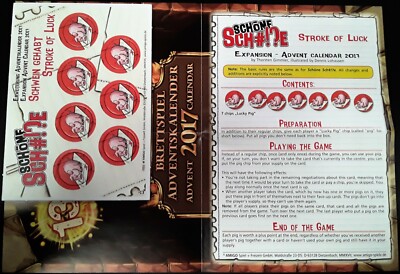 2017 ADVENT Calendar Promo 13 SCHONE SCH#!?E STROKE OF LUCK Brettspiel