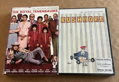 Criterion Collection Lot/2 Wes Andersons RUSHMORE & THE ROYAL TENENBAUMS
