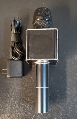 Sharper Image Vocal Microphone with On/Off Switch Black Tested Works