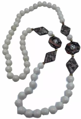 Necklace Jewelry French Enamel Vintage Hand Crafted Artisan 32  VTG France Paris