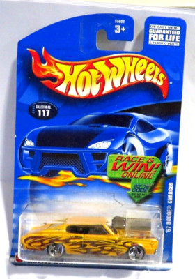 2002 Hot Wheels J.P. McClone '67 Dodge Charger Yellow W/ Flames car