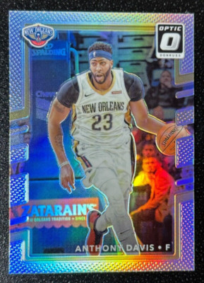 ANTHONY DAVIS 2017-18 PANINI DONRUSS OPTIC #91 HOLO SILVER PRIZM