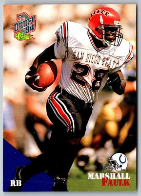 1994 Classic NFL Draft Gold Marshall Faulk #3 Indianapolis Colts Football Card