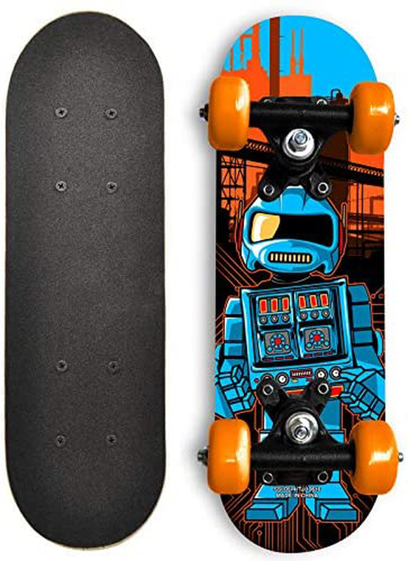 Rude Boyz 17 Inch Mini Wooden Cruiser Graphic Beginner Kids Skateboard