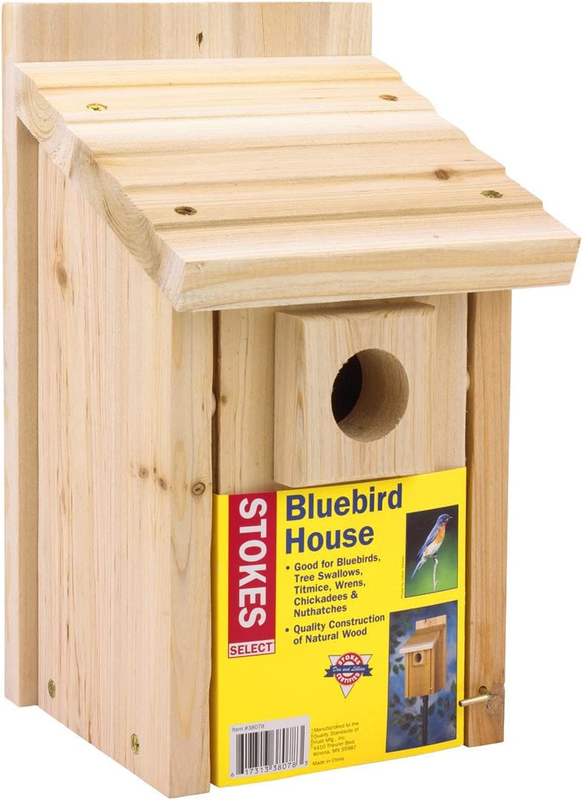 Stokes Select Bluebird Nesting House, Natural Wood Free Shipping
