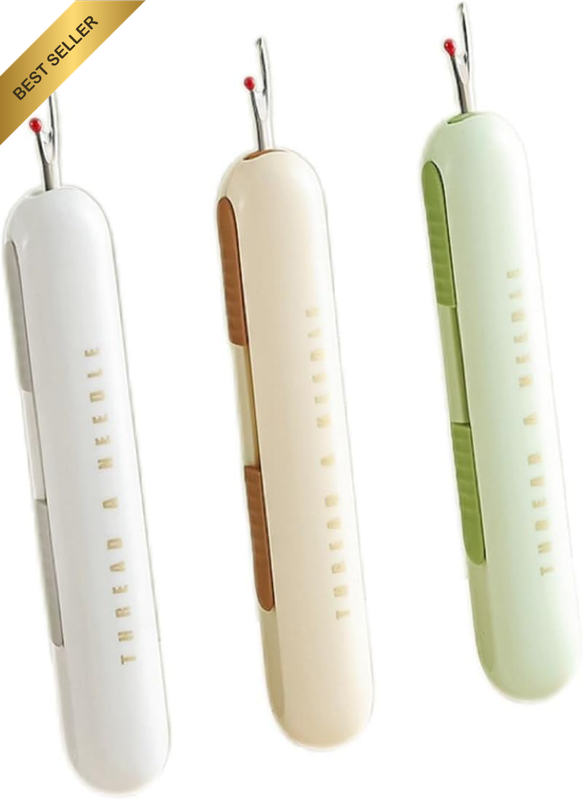 3 Pack 2 in 1 Needle Threader Seam Ripper, New Needle Threaders Seam Rippers for