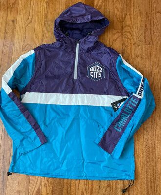 Men's UNK Ultra GAME Charlotte Hornets Launch Pad Windbreaker Jacket  Large