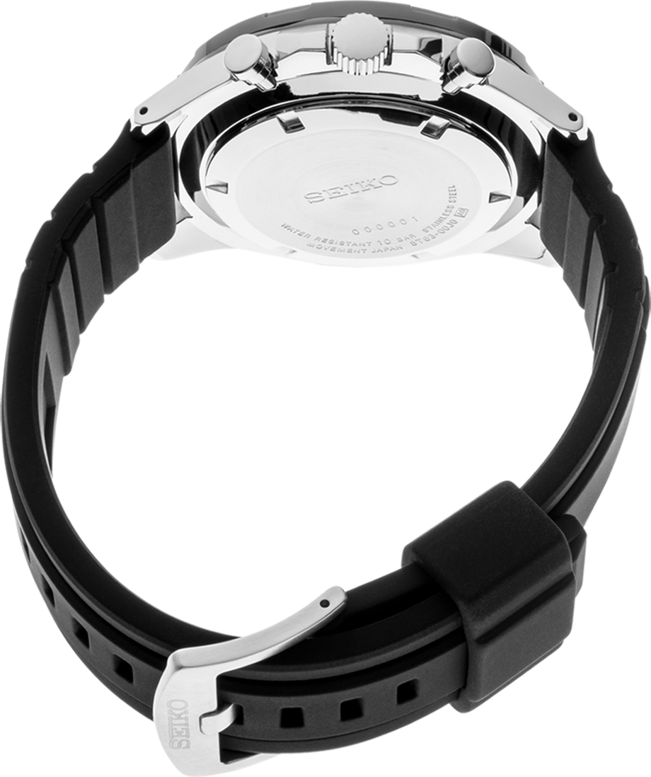 Pre-owned Seiko Ssb347 Quartz Men's Chronograph Silicone Strap Ssb347-new