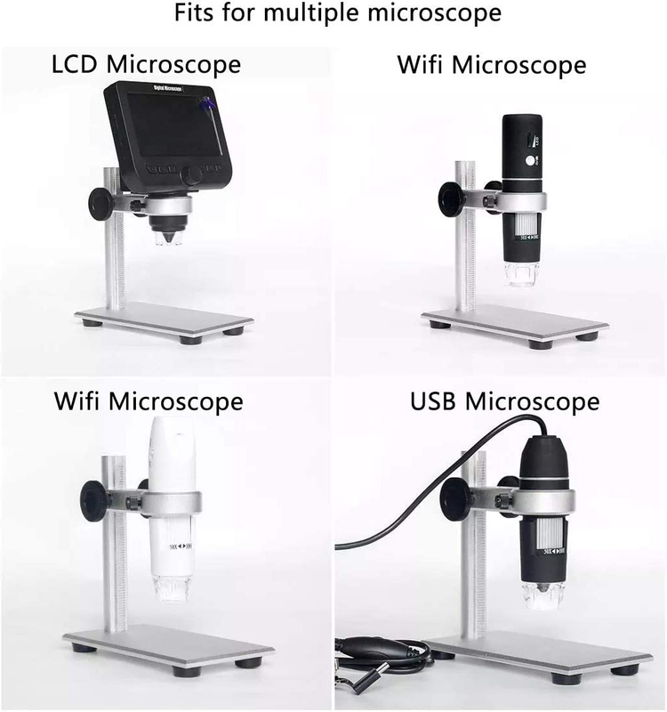 Aluminum Alloy Stand Holder for Usb/Wi-Fi Digital Microscope, Bysameyee Universa