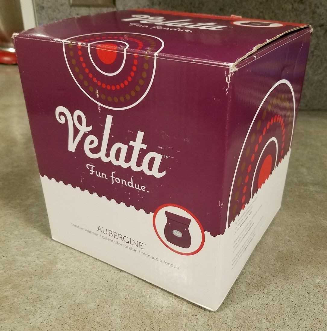 VELATA FONDUE Warmer with Lid SCENTSY AUBERGINE New in Box