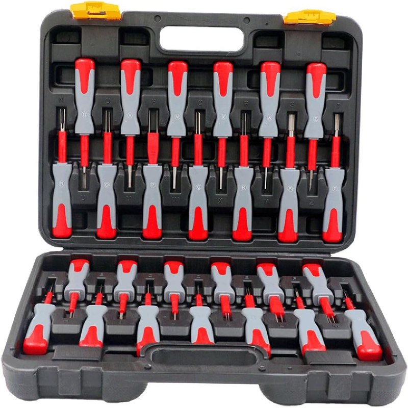 26-Piece Car Terminal Disassembly Tool Set, Titanium Steel & ABS Wire Harness Te
