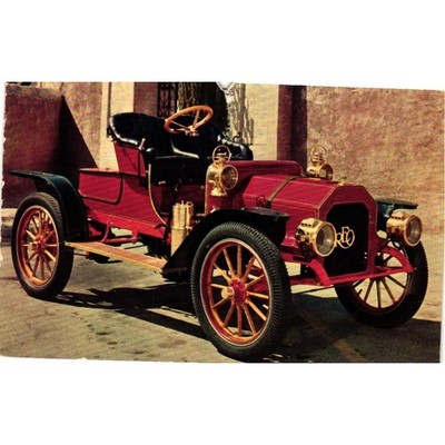 VTG 1908 REO 18-20 Horsepower Automobile Postcard Mr. B-A Advertising Red Car