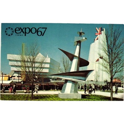 Vintage Expo 67 Montreal Postcard Great Britain Pavilion EX213 Plastichrome 1967