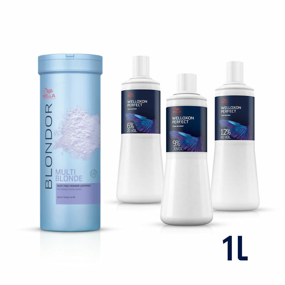 Wella Blondor Multi Blonde Powder Bleach 400g + Welloxen Perfect