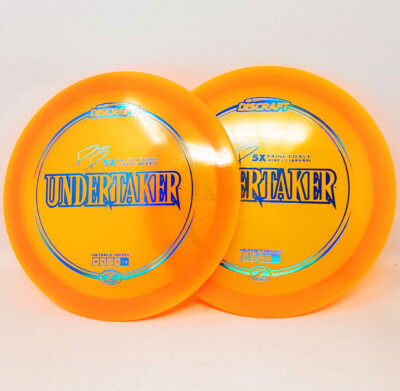 Set of (2) Discraft Elite Z Undertaker Pierce 173-4g Orange