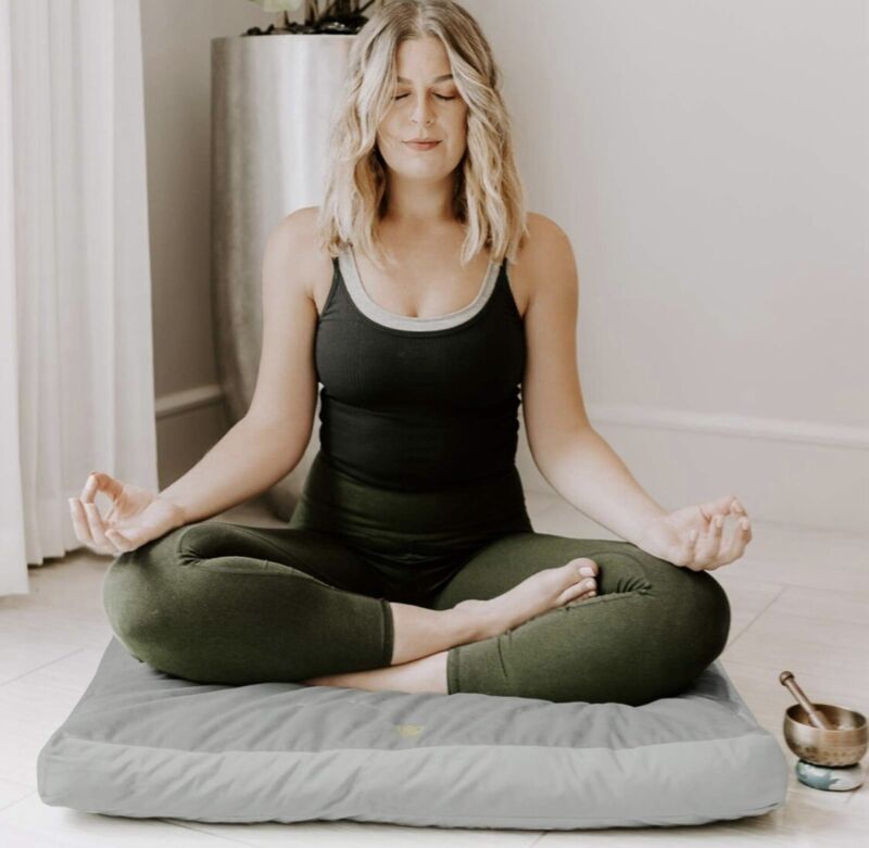 Meditation Mat Zabuton, Velvet Floor Cushions for Sitting New-Open Box