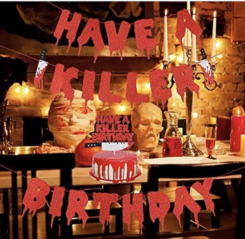 Friday The 13th Party Deco Have A Killer Birthday Banner & Cake & Cupcake Topper