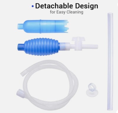 Aquarium Vacuum Gravel Cleaner Water Change Fish Tank Filter Siphon Flow Control