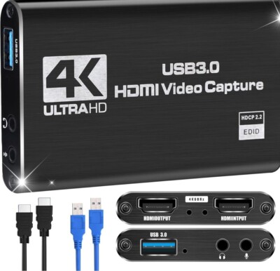4K Audio Video Capture Card For USB 3.0 HDMI Video Capture Device Full HD