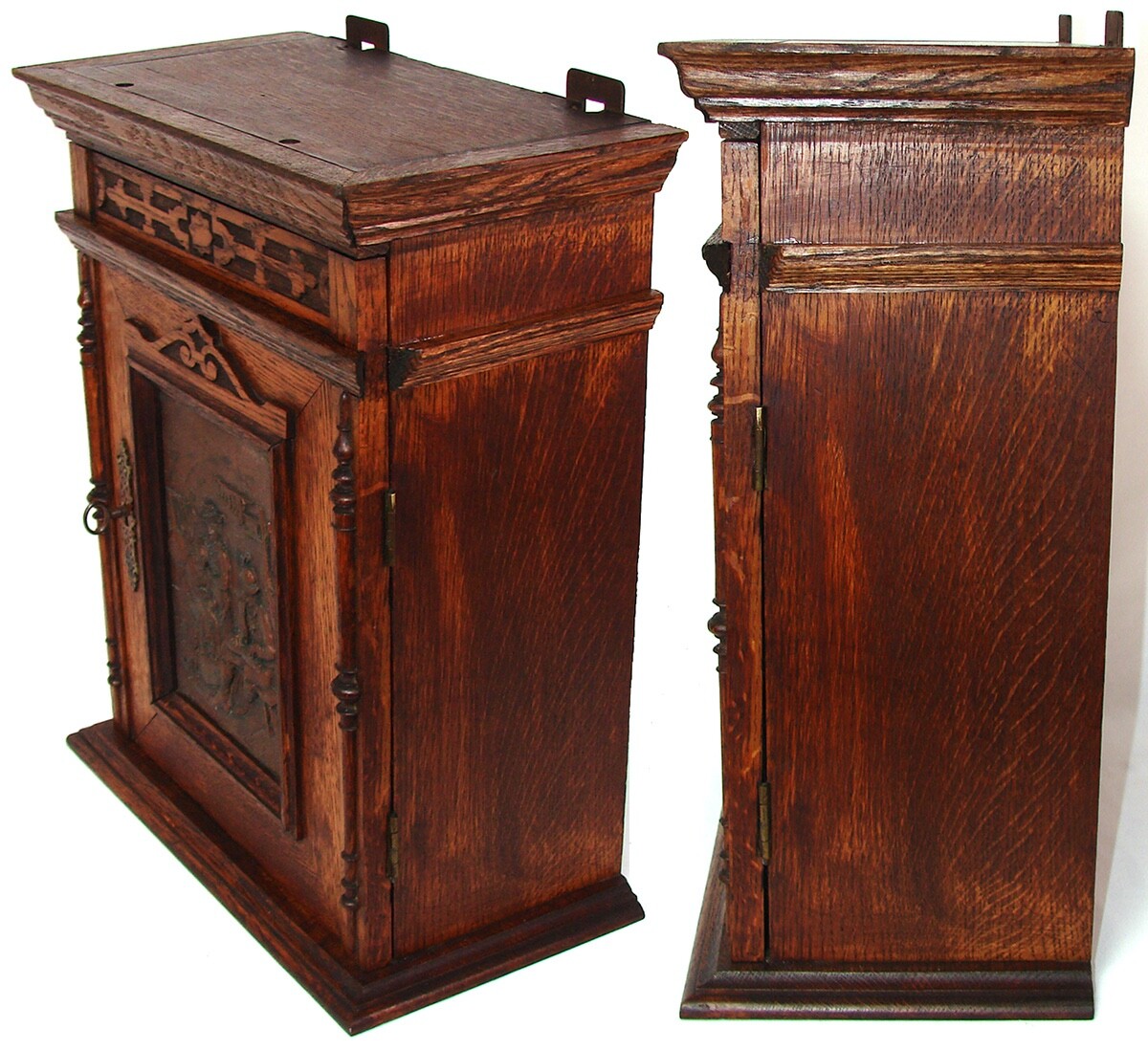 Antique Victorian Era Carved European Oak 33