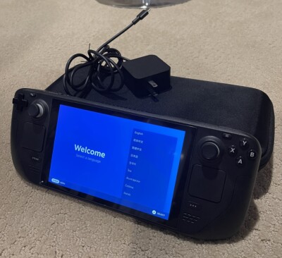 Valve Steam Deck 256GB LCD Handheld System Black Great Condition W Case Charger