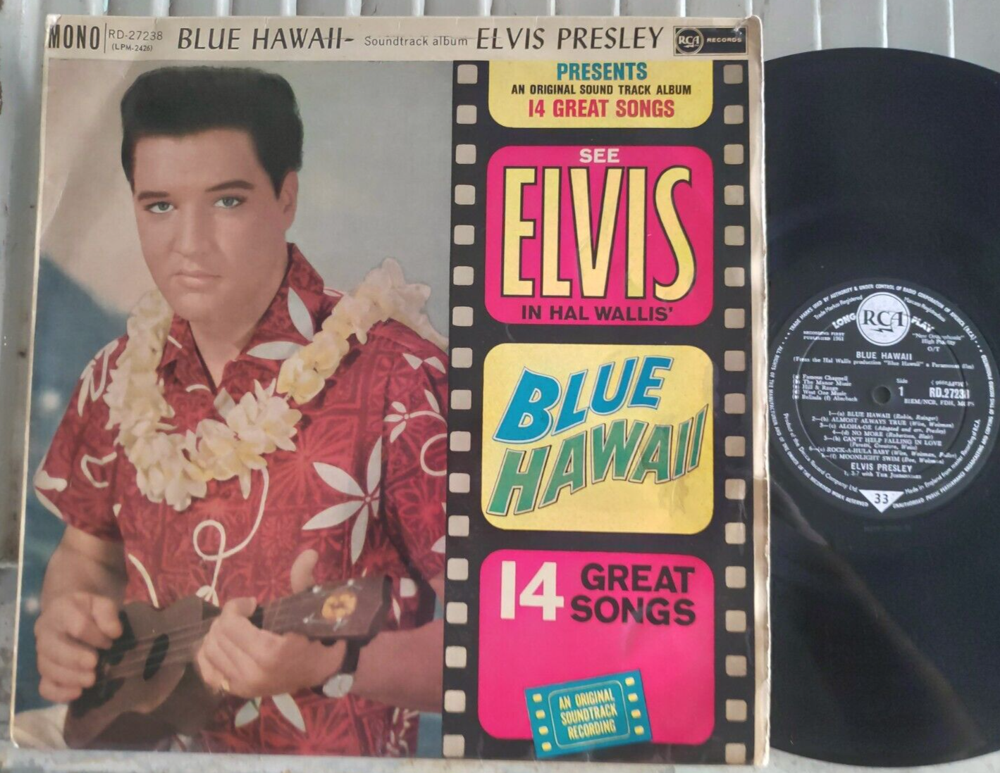 Elvis Presley - Blue Hawaii Orig UK 1961 Mono LP Grooved RCA