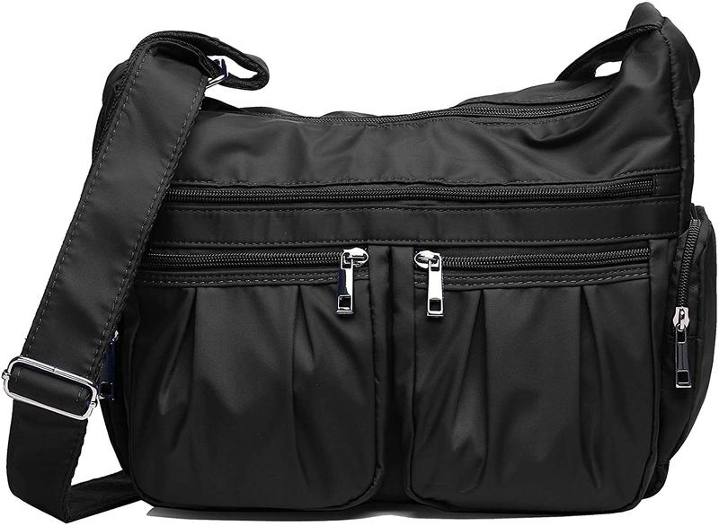 For Women Multi Pocket Shoulder Bag Waterproof Nylon Travel