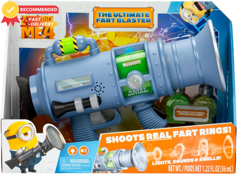 Despicable Me 4 Ultimate Fart Blaster | Real Fart Sounds & Fog | 2 Scents