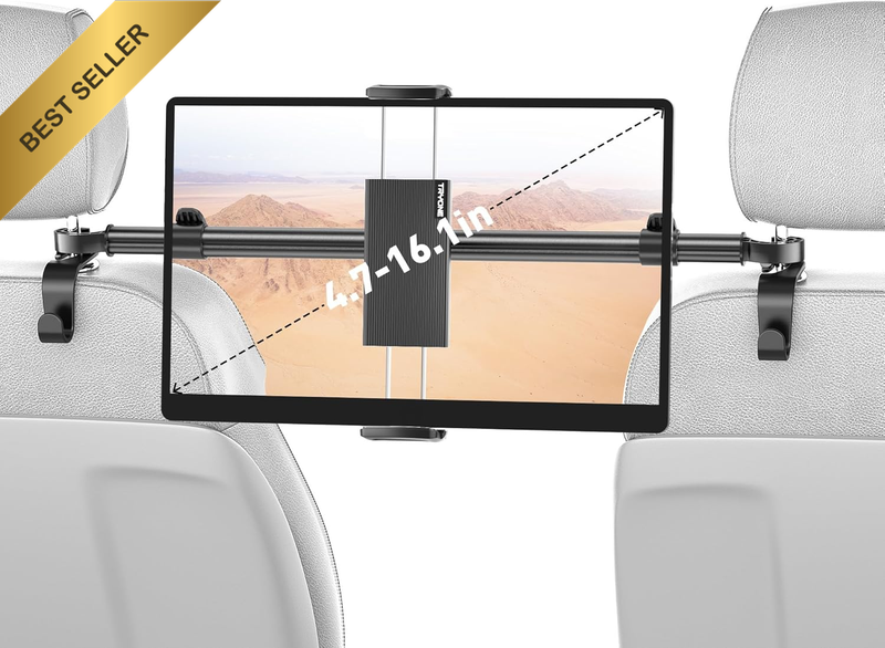 Car Tablet Holder Mount for Ipad:  Headrest Tablet Stand for Car Back Seat Compa