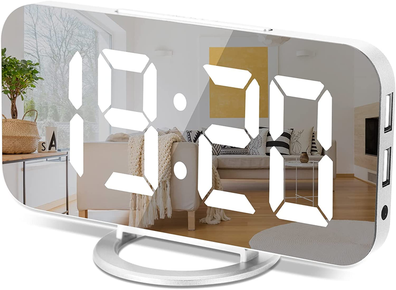 Digital Alarm Clock,6" Large LED Display with Dual USB Charg