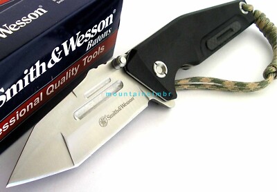 Smith & Wesson RARE Bulldog Large Wide Tanto 8.5''/5'' G10 Paracord Knife SW604