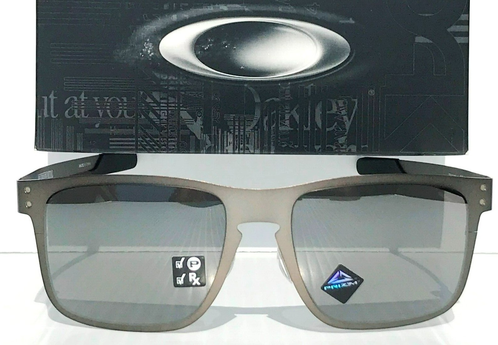 NEW* Oakley HOLBROOK METAL Gunmetal POLARIZED Prizm Black Sunglass 4123-06  | eBay