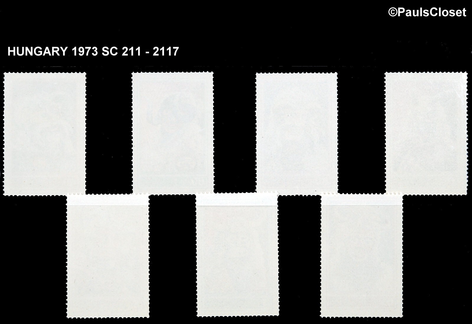 HUNGARY 1973 SC 2211-17 BUSHO MASKS - WALK OF THE MOHACS MNH OG VF