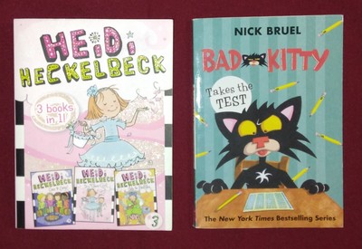 New! Hiedi Heckelbeck 3 In 1 Chapter Book And Bad Kitty Chapter Book *See Pics