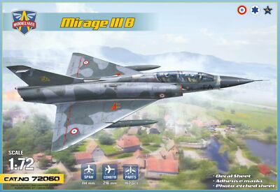 Dassault Mirage IIIB (Plastic model kit) 1/72 Modelsvit 72060