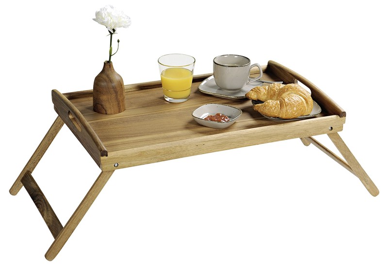 Serviertablett 55x35x24 Mit FÃ¼ÃEn Akazienholz