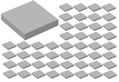  50x NEW LEGO Medium Stone Grey 2x2 Flat Tiles #3068 light bluish Gray