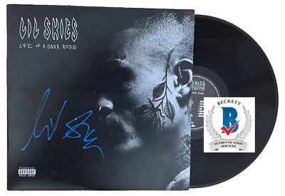 LIL SKIES SIGNED LIFE OF A DARK ROSE VINYL LP ALBUM RED ROSES w/BECKETT COA!