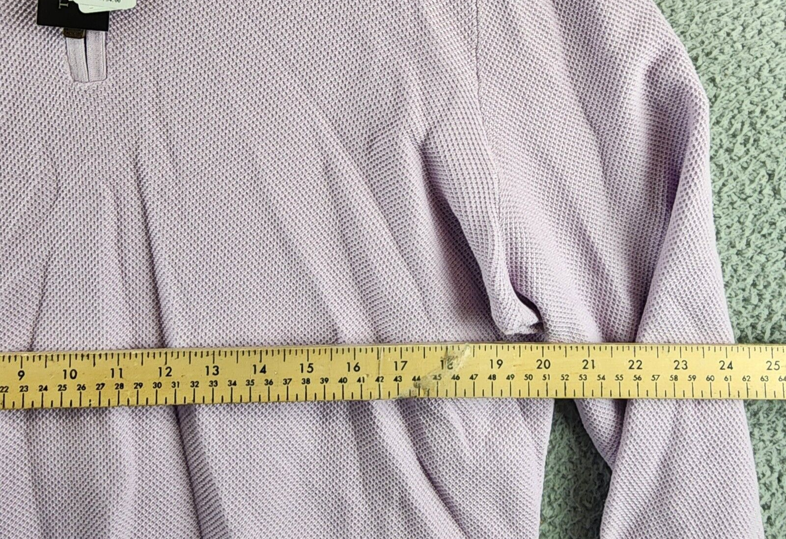 The Men's Store at Bloomingdale's Birdseye Quarter Zip Sweater Men's XL Lavender - Picture 4 of 15