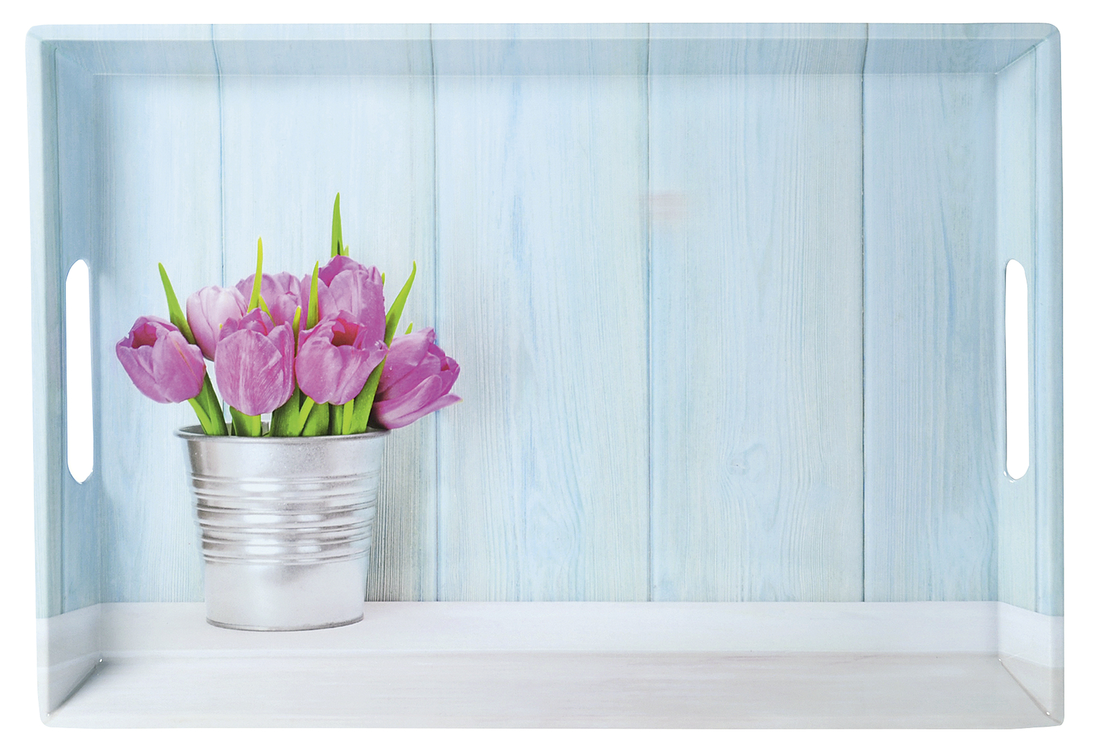 KESPER Serviertablett Tulpen Betttablett Frühstückstablett Tablett Servierplatte