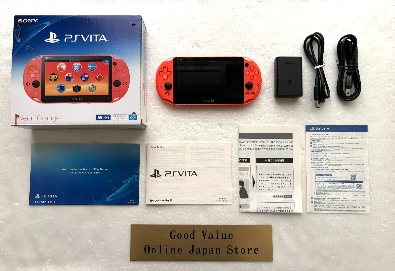 Sony PS Vita PCH-2000 ZA24 Neon Orange Wi-Fi Model Console