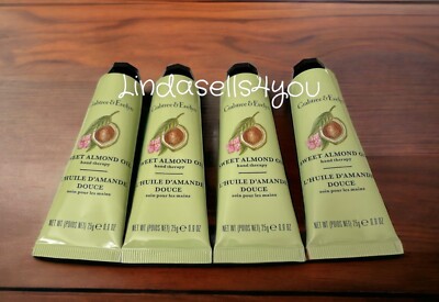 Crabtree & Evelyn SWEET ALMOND OIL Hand Therapy Cream 4 x 0.9 oz TRAVEL SIZE