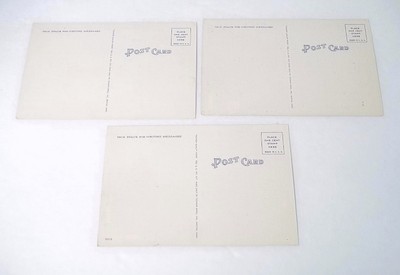 BAXLEY, GA Vintage Unused Linen Postcards, 3 Beautiful Scenic Views